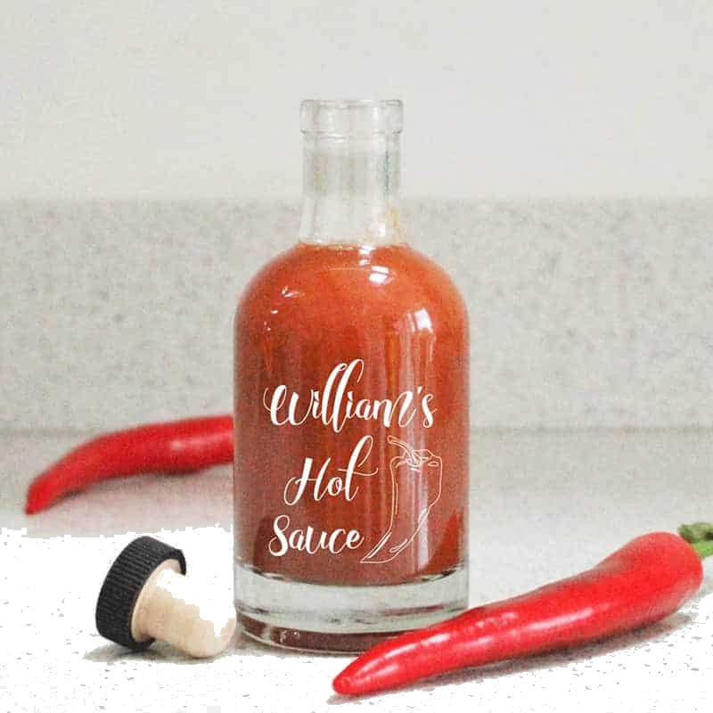 Premium-Glasflasche für scharfe Sauce