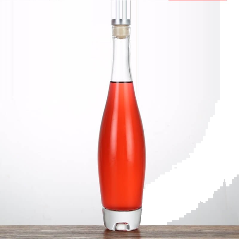 Hohe schlanke Bowling-Eisweinflasche, 500 ml, mit roséfarbenem Wein
