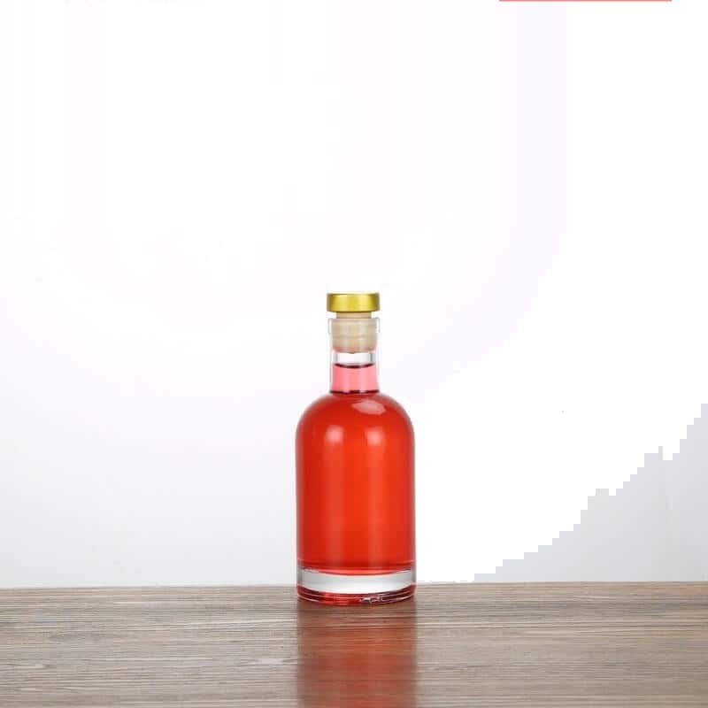 Spirituosenflasche in Oslo-Form, 200 ml, mit Korkstopfen