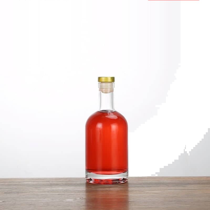 Spirituosenflasche in Oslo-Form, 375 ml, mit Korkstopfen