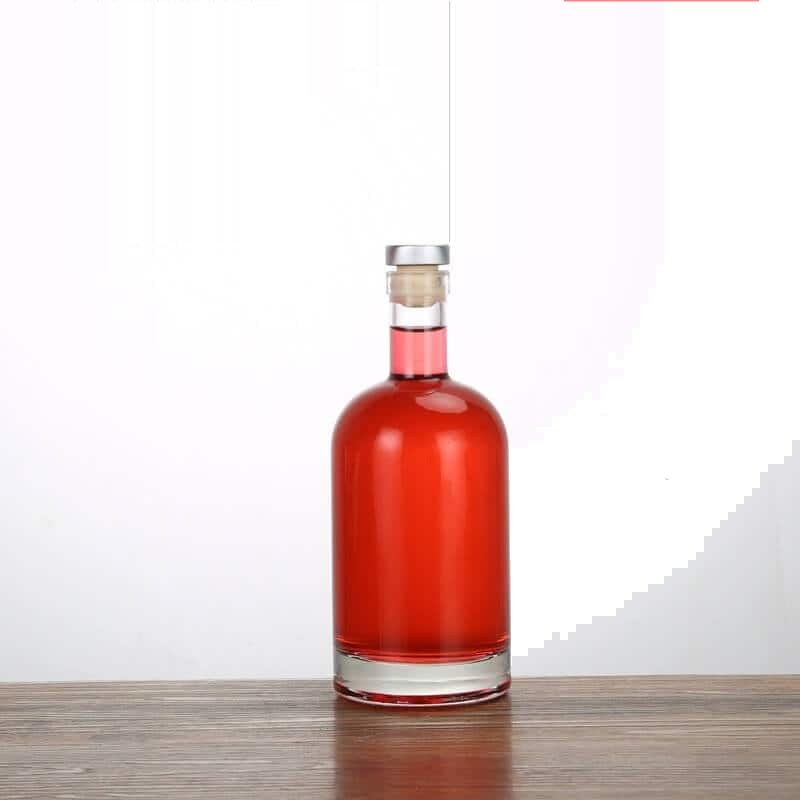Spirituosenflasche in Oslo-Form, 500 ml, mit Korkstopfen