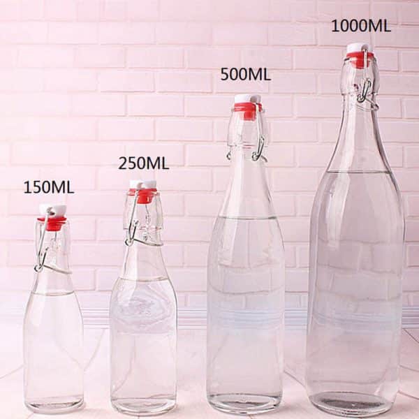 1000ml round swing top bottles