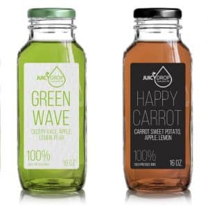 16oz French Square Glass Bottle