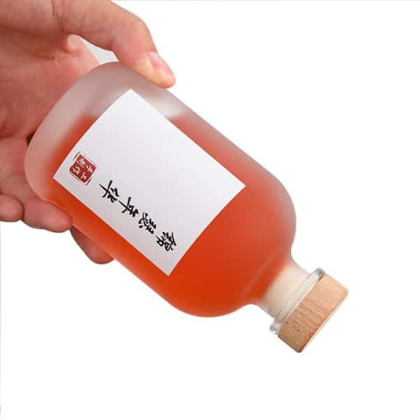 Small Gin Glass Bottle With Cork - Image 4