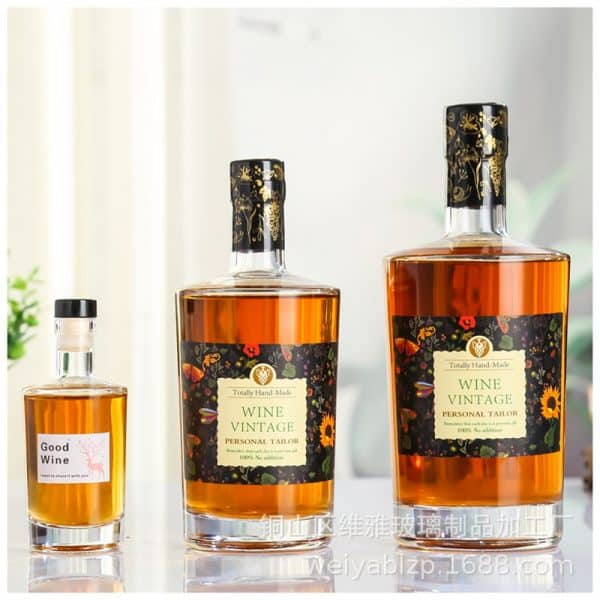 Wide Shoulder Gin Glass Bottle - Image 2
