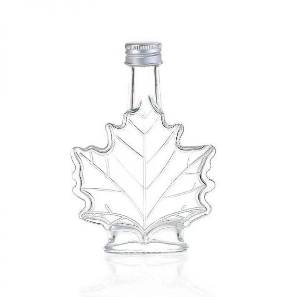 Maple shape glass bottle