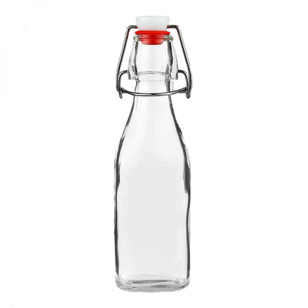 250ml square swing top bottles