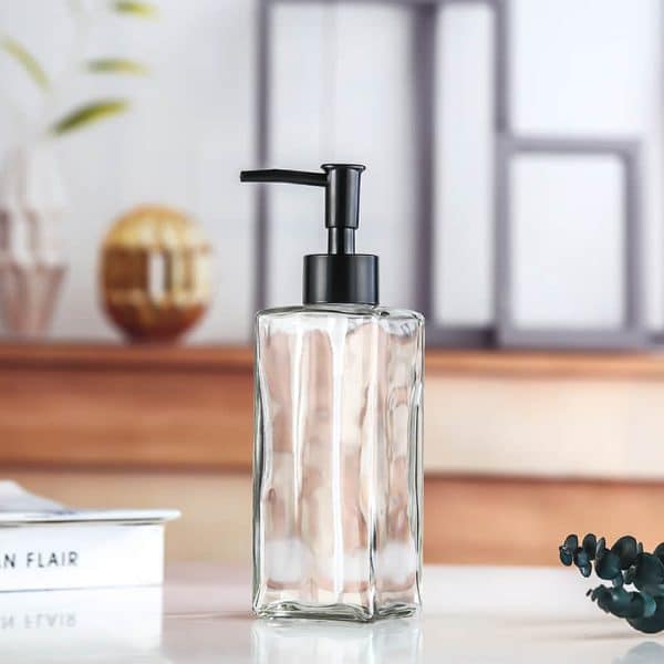 320ml Square Hand Wash Glass Bottle4