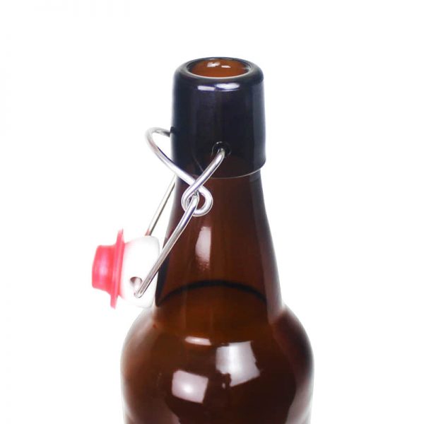 330ml amber swing top glass bottle