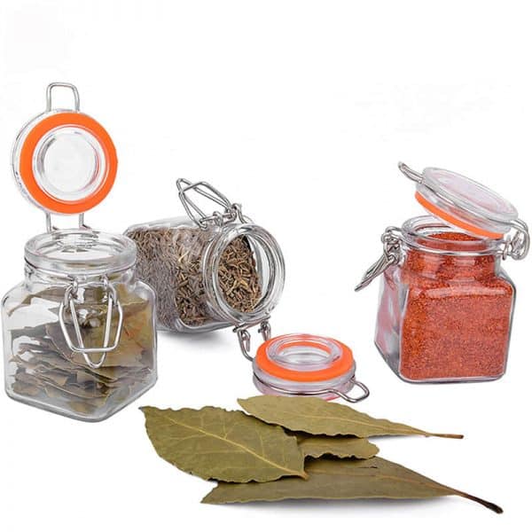 4oz Glass Spice Jar With Airtight Lid