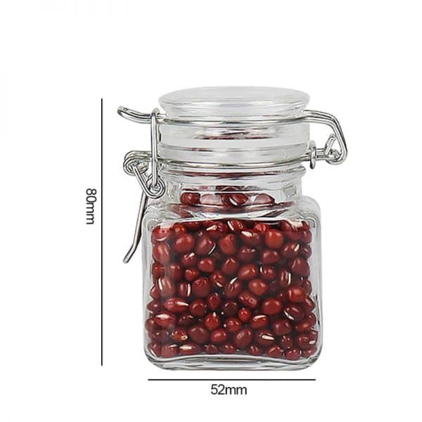 4oz Glass Spice Jar With Airtight Lid