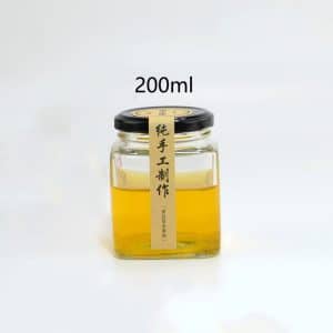 Square 200ml glass jam jar