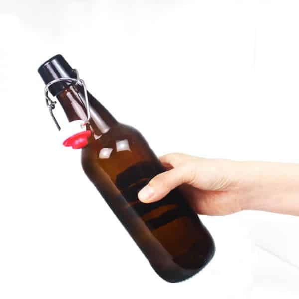 500ml amber swing top bottles