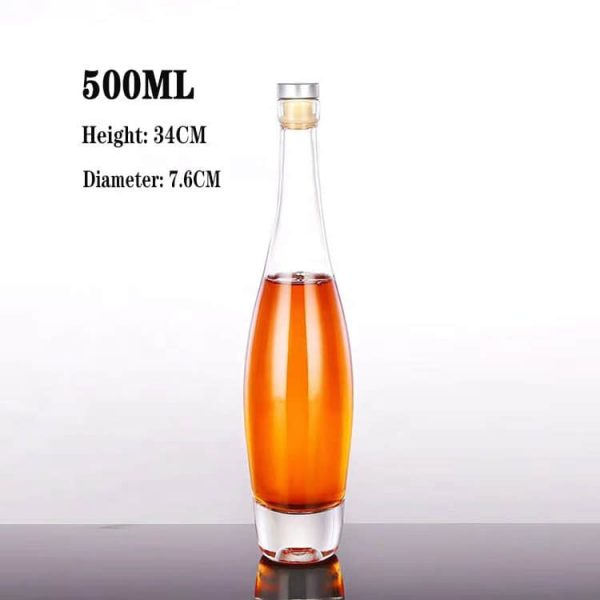 500ml glass liquor bottle size1