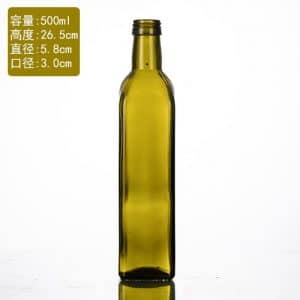500ml square antique olive oil bottle