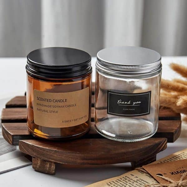 Amber Glass Candle Jars5