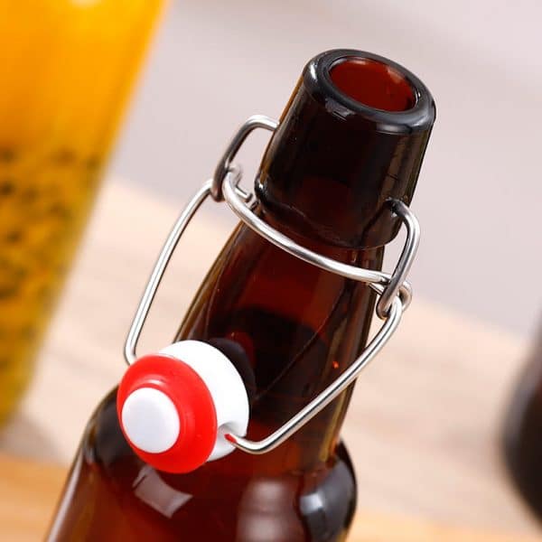 Amber Swing Top Beer Bottle - Image 4