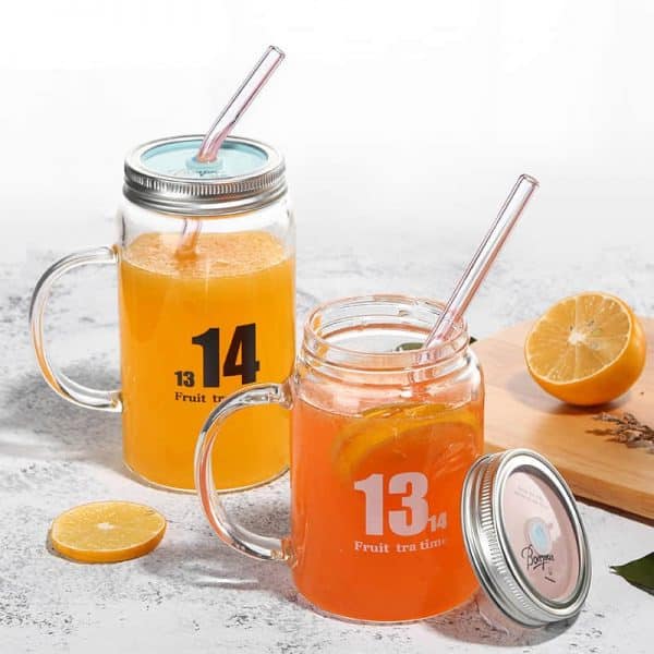 Borosilicate Mason Jar With Handle