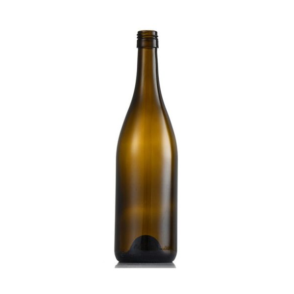 Burgundy glass wine bottle