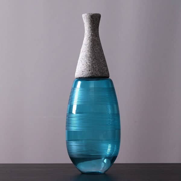Creative glass small mouth vase