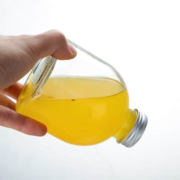 Fat Round Beverage Glass Bottle