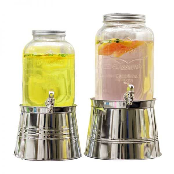 Fruit juice disposable mason jar with metal faucet