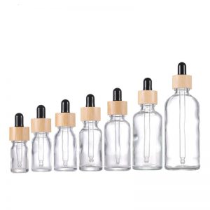 Glass Dropper Bottles With Bamboo Dropper
