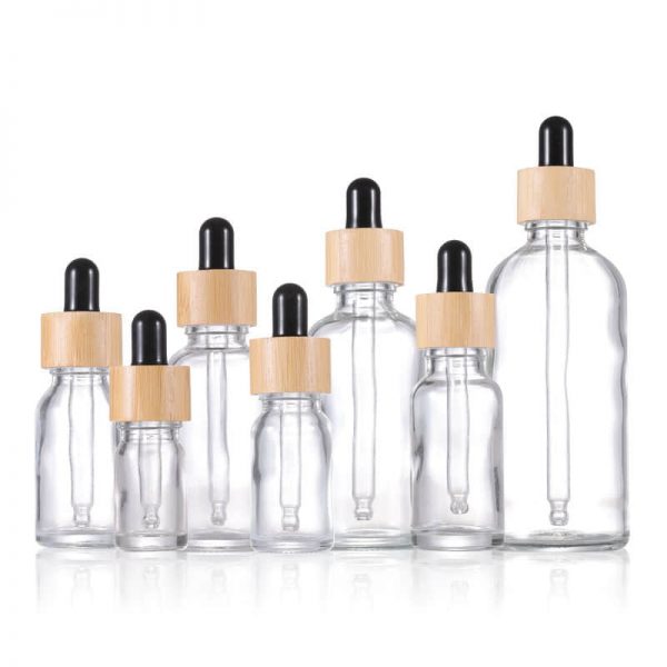 Glass Dropper Bottles With Bamboo Dropper