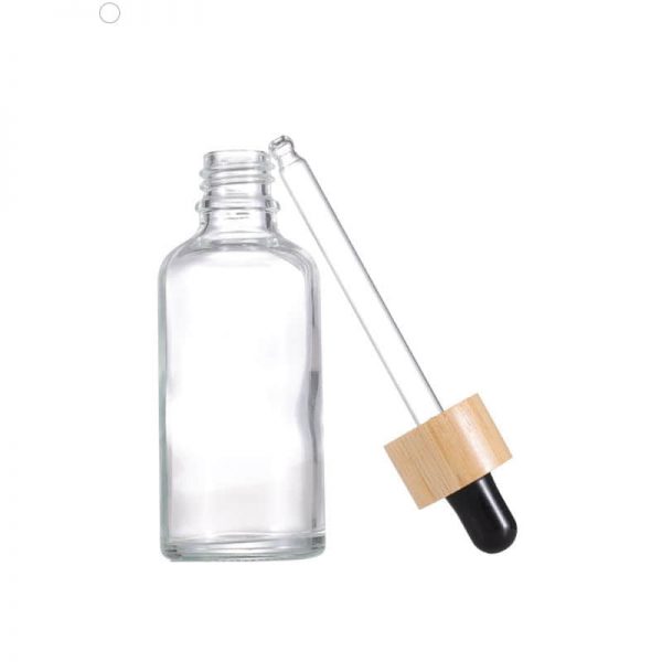 Glass Dropper Bottles With Bamboo Dropper