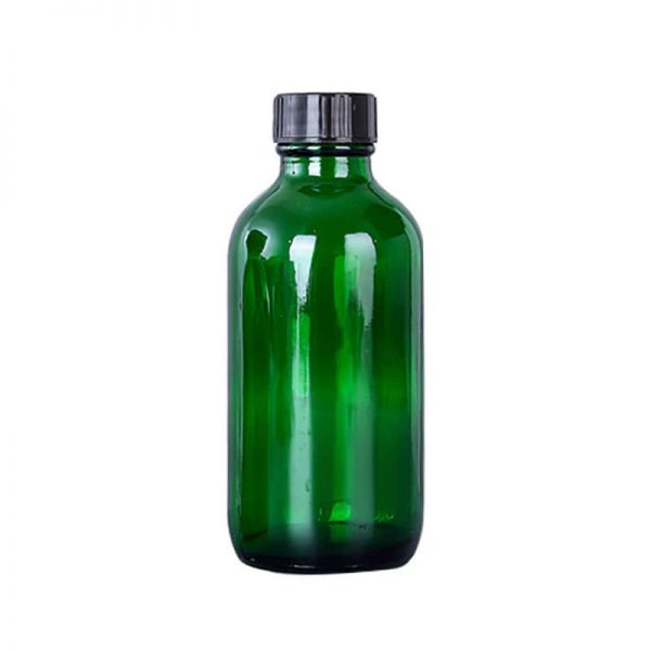 Green Boston Round Glass Bottle