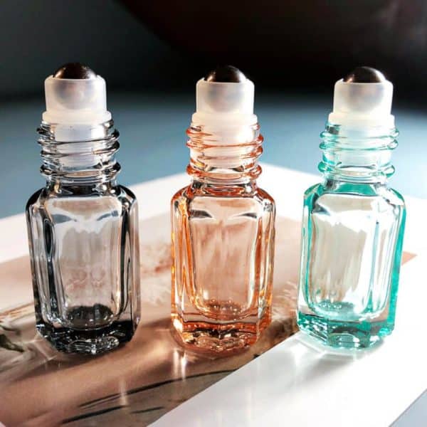 Multifaceted Colorful Glass Roller Bottle2