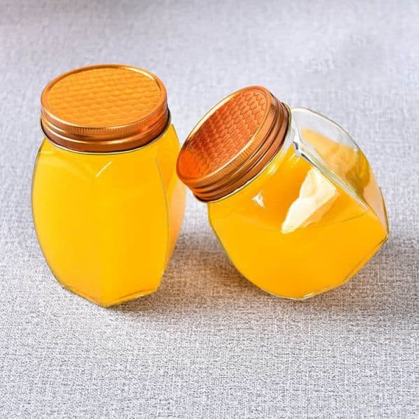 Pot Belly Hexagonal Honey Jar