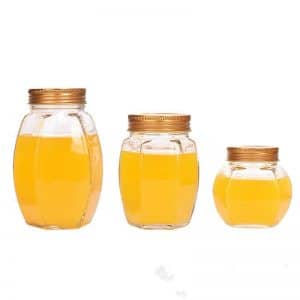 Pot Belly Hexagonal Honey Jar