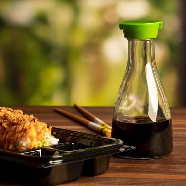 Soy Sauce Glass Bottle With Double-nozzle Cover