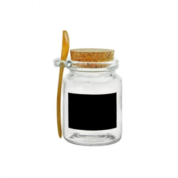 Spice Jar Pot With Cork Lid Spoon