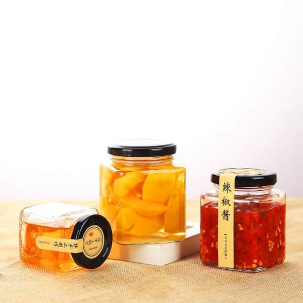 Square Glass Jam Jar