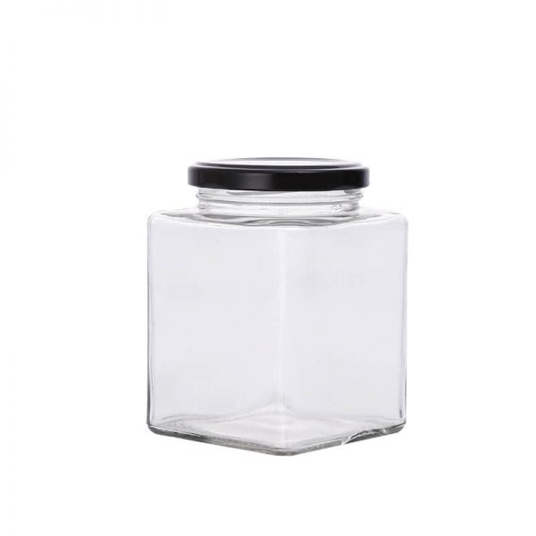 Square Glass Jam Jar