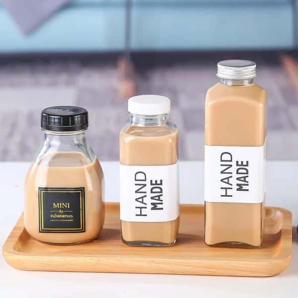 Square Glass Water Bottle