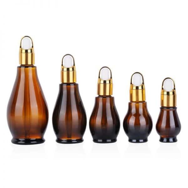 Water Drops Shape Glass Dropper Bottle