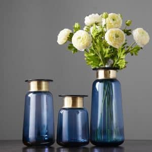 amber nordic glass vase