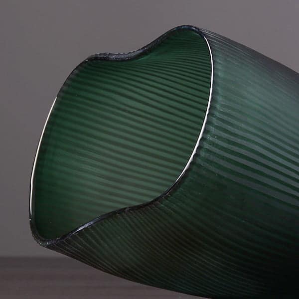 american green glass vase