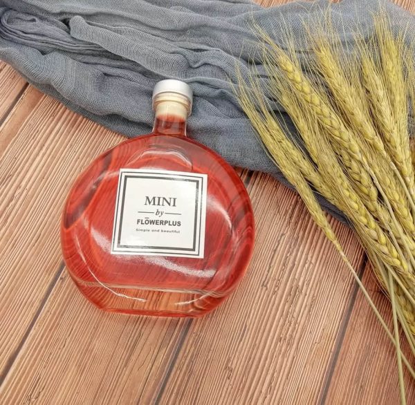 Flat Round Gin Glass Bottle - Image 3