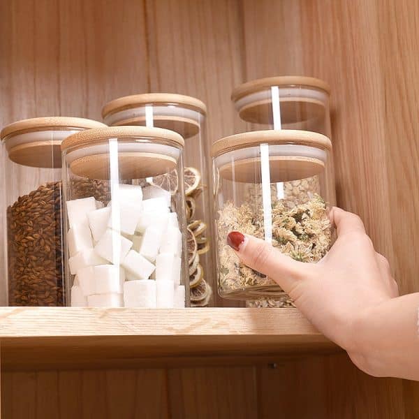 glass container with wooden lid-4