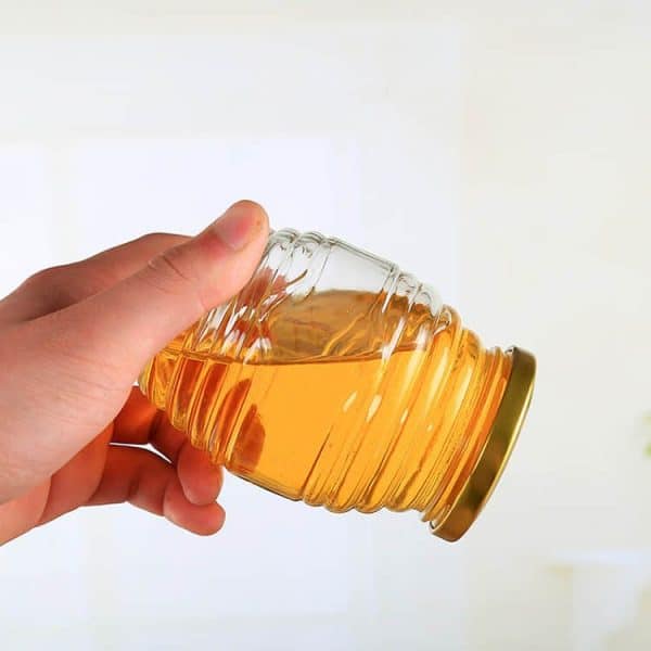 Thread Glass Honey Jar